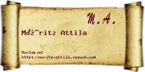 Móritz Attila névjegykártya