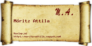 Móritz Attila névjegykártya